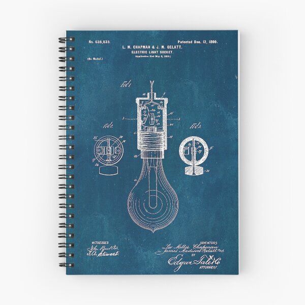 Item preview, Blueprint Light Bulb Patent designed and sold by JoolyA.