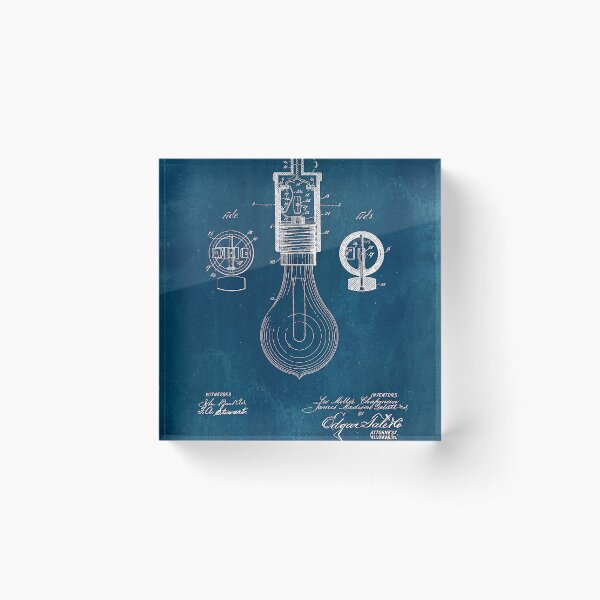 Item preview, Blueprint Light Bulb Patent designed and sold by JoolyA.
