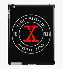 X-Files, red, white, black logo design iPad Case/Skin