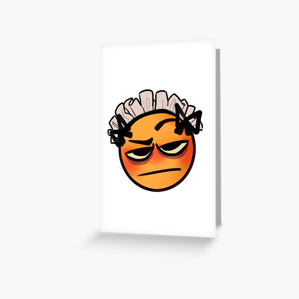 "emaid emoticon emoji maid" Greeting Card for Sale by Commortalis