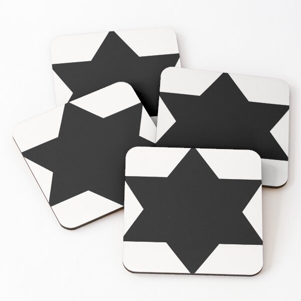 Item preview, Black 6 pointed Star on White designed and sold by Greenwood2112.