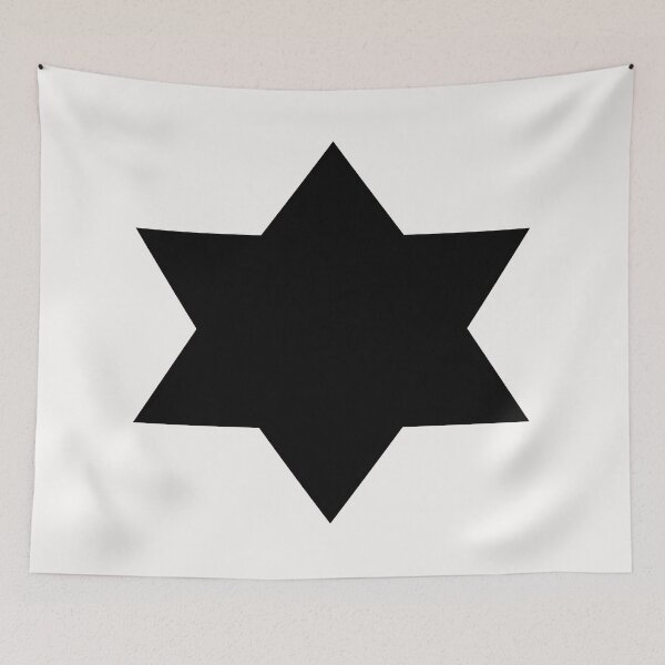 Item preview, Black 6 pointed Star on White designed and sold by Greenwood2112.