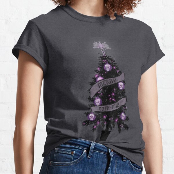 Merry gothic Christmas tree Classic T-Shirt