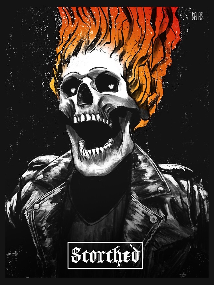 Thumbnail 3 of 3, Scarf, Ghost Rider designed and sold by Delfis.