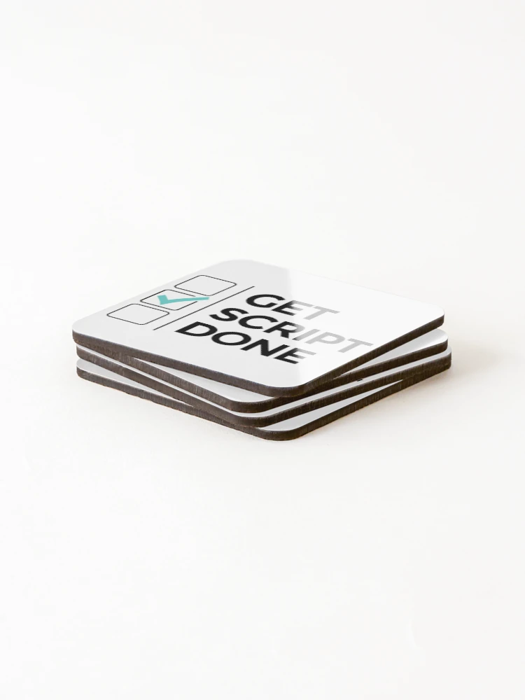 Thumbnail 4 of 5, Coasters (Set of 4), Get Script Done designed and sold by scriptblast.