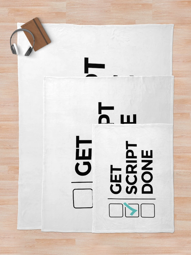 Thumbnail 5 of 6, Throw Blanket, Get Script Done designed and sold by scriptblast.