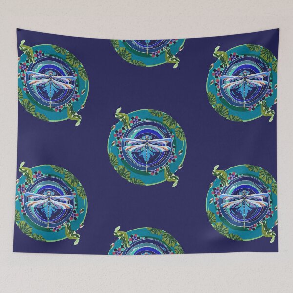 Item preview, Dragonfly mandala designed and sold by Illustration Marie-Hélène Bochud.