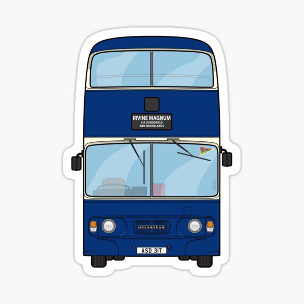Item preview, A1 Service (Ayrshire Bus Owners) Atlantean Bus ASD31T Irvine 80s 90s  Illustration designed and sold by BFXIII.