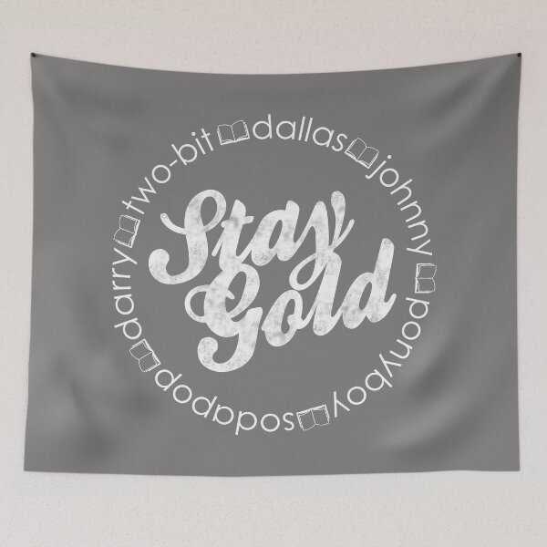 Item preview, Stay Gold - The Outsiders Throw Blanket designed and sold by mymymagic.
