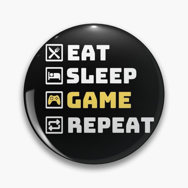 Item preview, Eat Sleep Game Repeat - Game Lovers and Professional Gamers Gaming Essential Gift & Design designed and sold by OneandHalf.