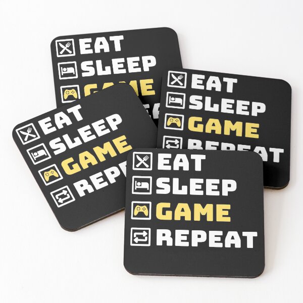 Item preview, Eat Sleep Game Repeat - Game Lovers and Professional Gamers Gaming Essential Gift & Design designed and sold by OneandHalf.
