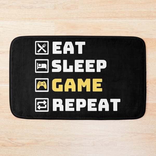 Item preview, Eat Sleep Game Repeat - Game Lovers and Professional Gamers Gaming Essential Gift & Design designed and sold by OneandHalf.