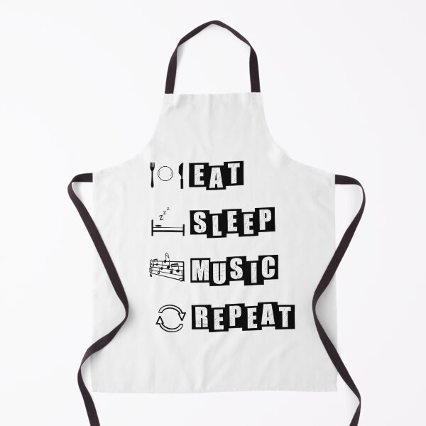 Item preview, Eat, Sleep, Music, Repeat - white designed and sold by BusyMonkeys.