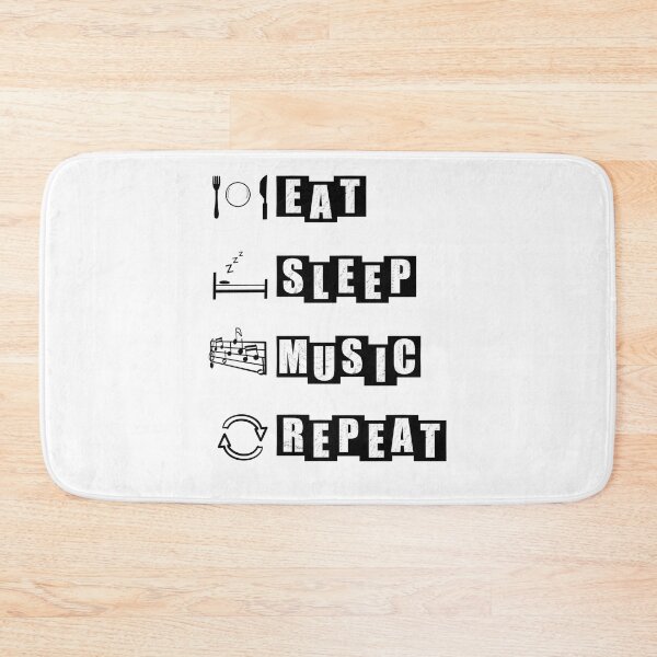 Item preview, Eat, Sleep, Music, Repeat - white designed and sold by BusyMonkeys.