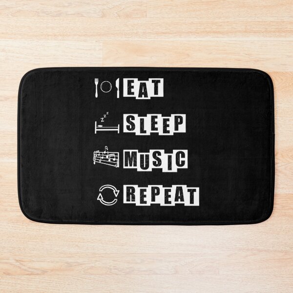 Item preview, Eat, Sleep, Music, Repeat - black designed and sold by BusyMonkeys.