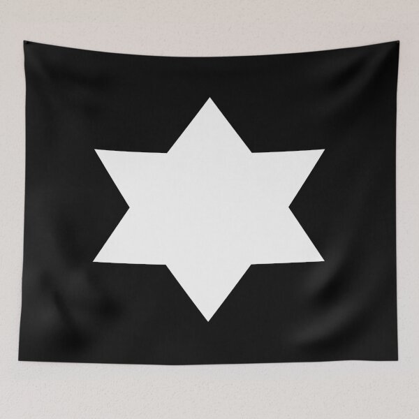 Item preview, White 6 pointed Star on Black designed and sold by Greenwood2112.