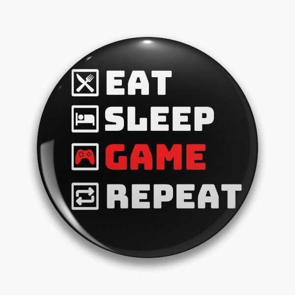 Item preview, Eat Sleep Game Repeat - Game Lovers and Professional Gamers Gaming Essential Best Gift & Design designed and sold by OneandHalf.