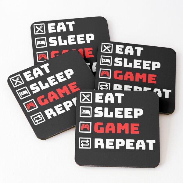Item preview, Eat Sleep Game Repeat - Game Lovers and Professional Gamers Gaming Essential Best Gift & Design designed and sold by OneandHalf.