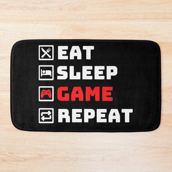 Item preview, Eat Sleep Game Repeat - Game Lovers and Professional Gamers Gaming Essential Best Gift & Design designed and sold by OneandHalf.