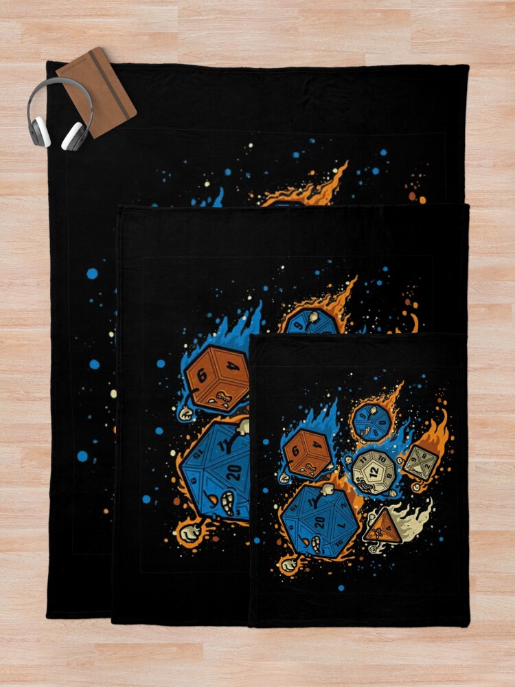 Alternate view of Magic the Gathering Dice Throw Blanket