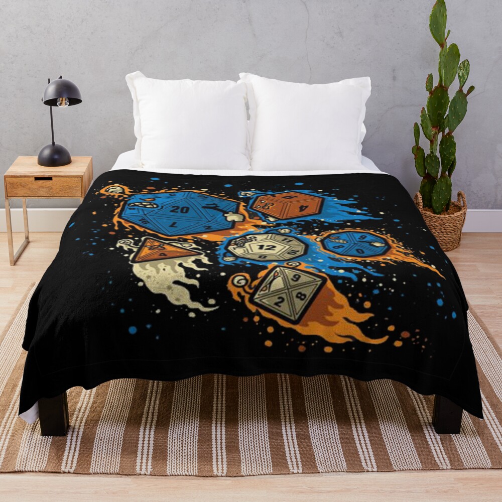 Magic the Gathering Dice Throw Blanket