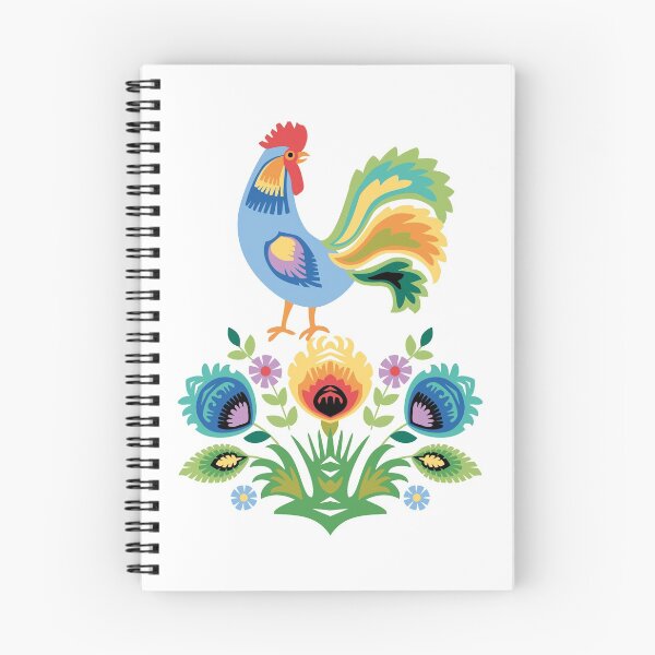 Item preview, Polish Blue Rooster and Flowers designed and sold by Barbara Pixton.