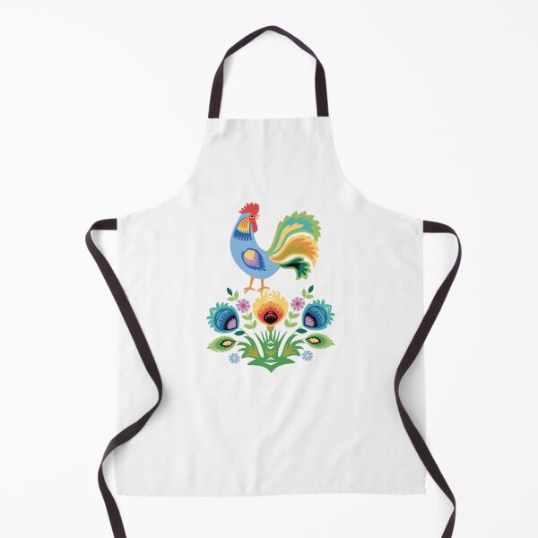 Item preview, Polish Blue Rooster and Flowers designed and sold by Barbara Pixton.
