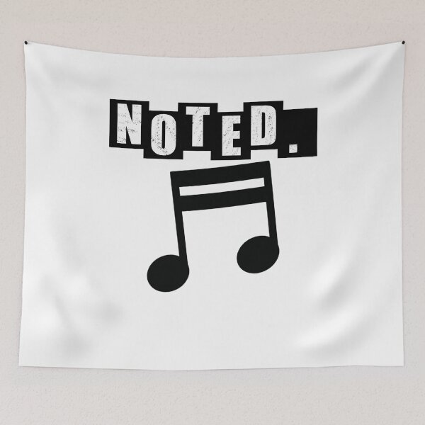 Item preview, Noted Semiquaver - Double - White designed and sold by BusyMonkeys.