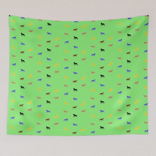 Item preview,  horses green background designed and sold by miaterinka.
