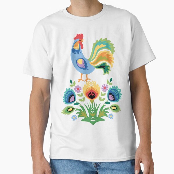 Item preview, Polish Blue Rooster and Flowers designed and sold by Barbara Pixton.
