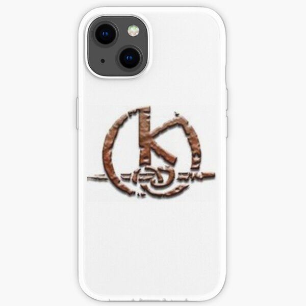 Kaamelott petit Logo Kaamelott marron sur fond blanc Coque souple iPhone