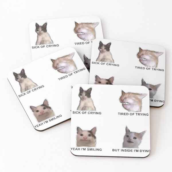 Item preview, Sad, depressed cats  designed and sold by Alenas-Store.