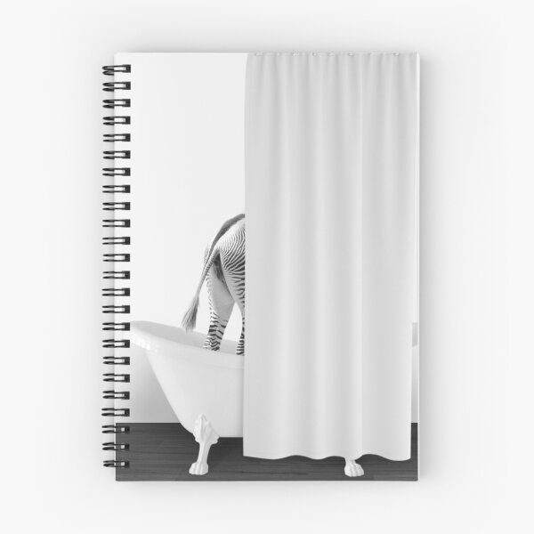 Item preview, Zebra hiding in bathtub b&w designed and sold by ESCAPZ.