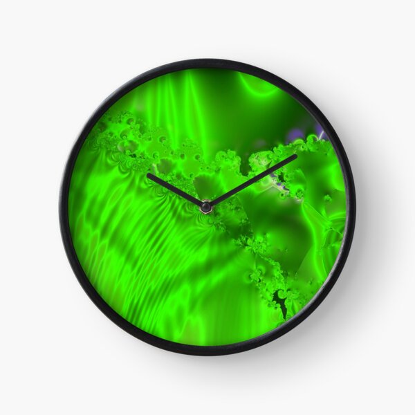 Lime Satin and Lace Clock