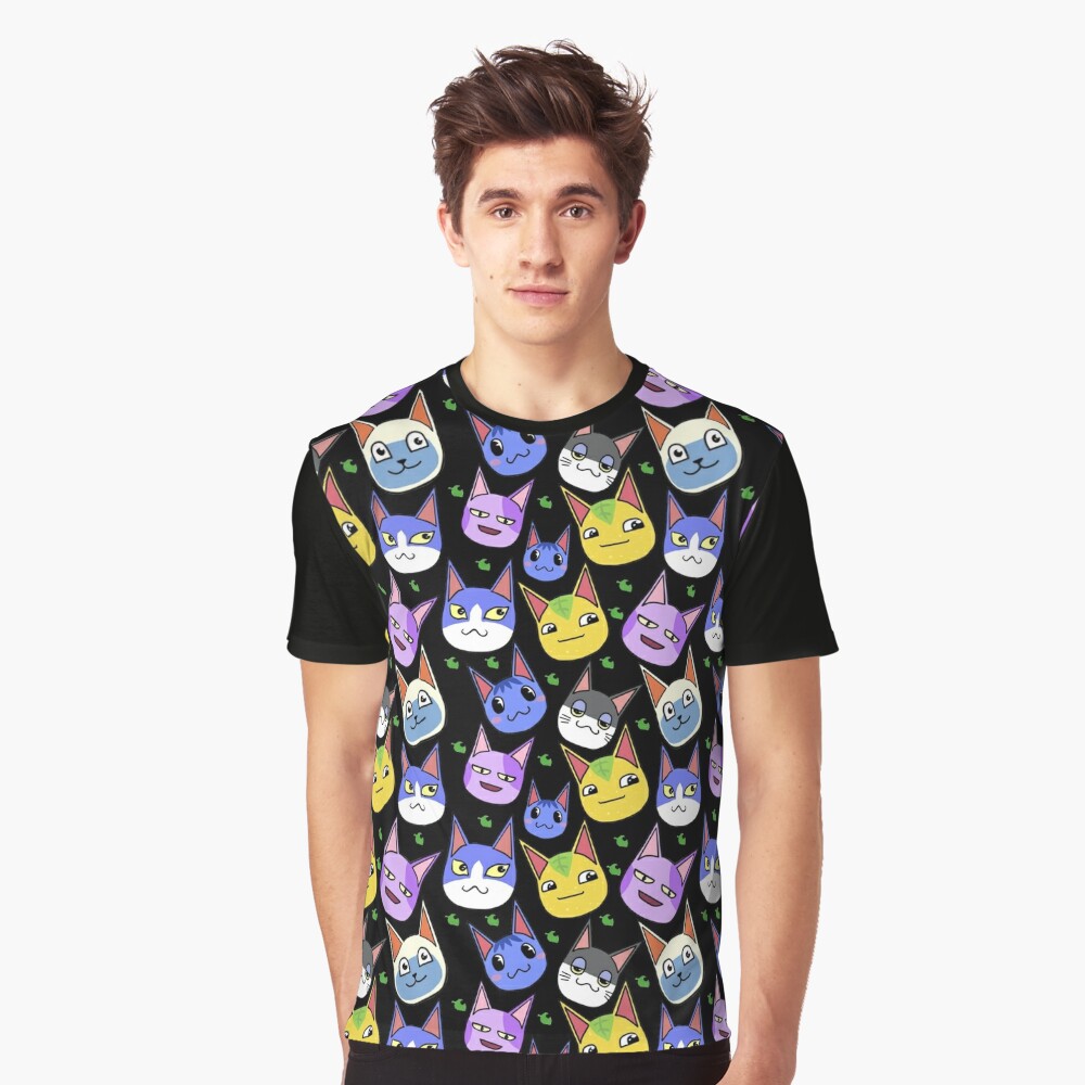 Download "Animal Crossing Cats" T-shirt by flansolo | Redbubble