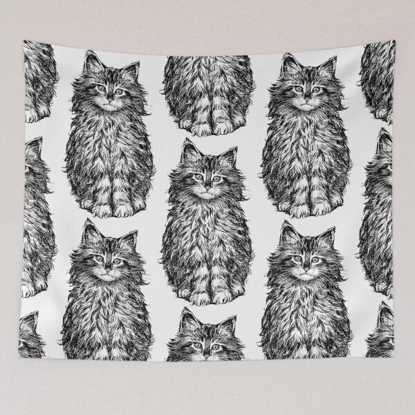 Item preview, Black cat , Cat Kitten Drawing designed and sold by Bashar-Design.