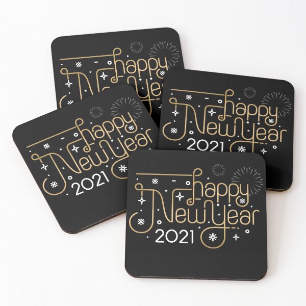 Item preview, Typography Happy New Year 2021 designed and sold by Alexandra Schowalter.