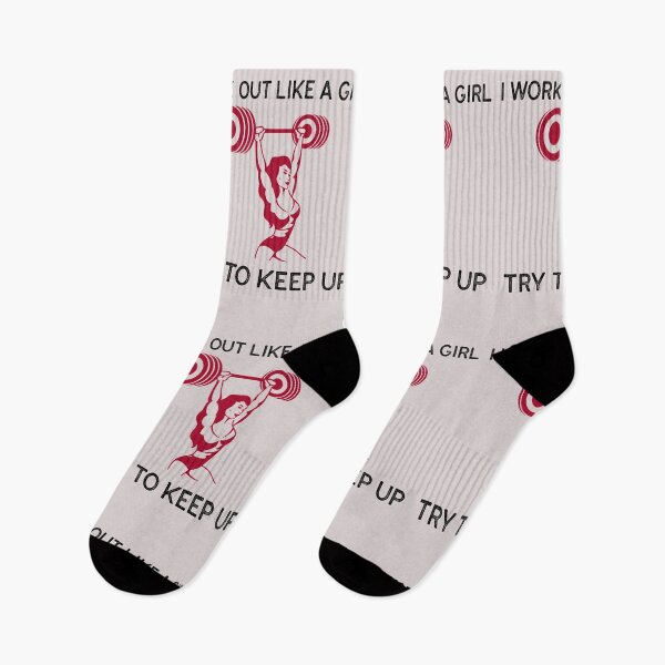 Item preview, I Work Out Like a Girl, Try to Keep Up  designed and sold by FitFabFunny.