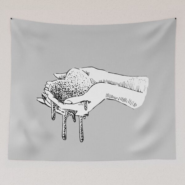Item preview, slippery, melting heart -grey designed and sold by bunnyEmanArt.