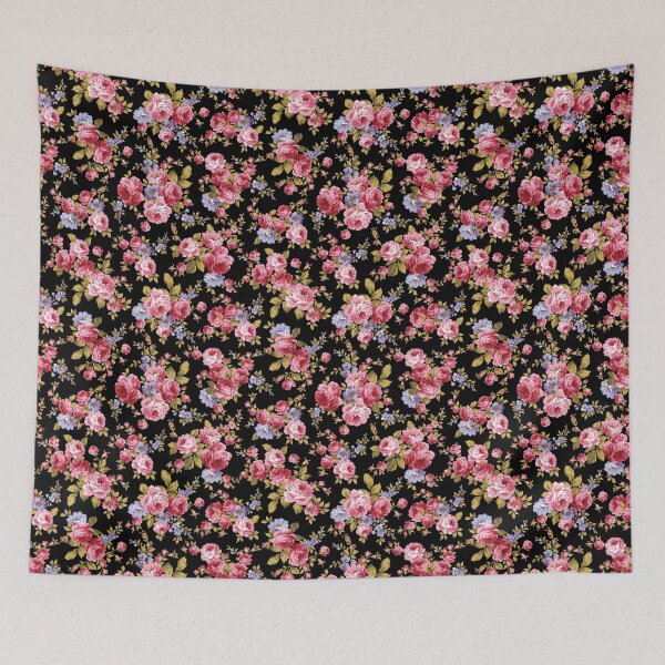 Item preview, Black Floral Pattern Print designed and sold by jomiang91.