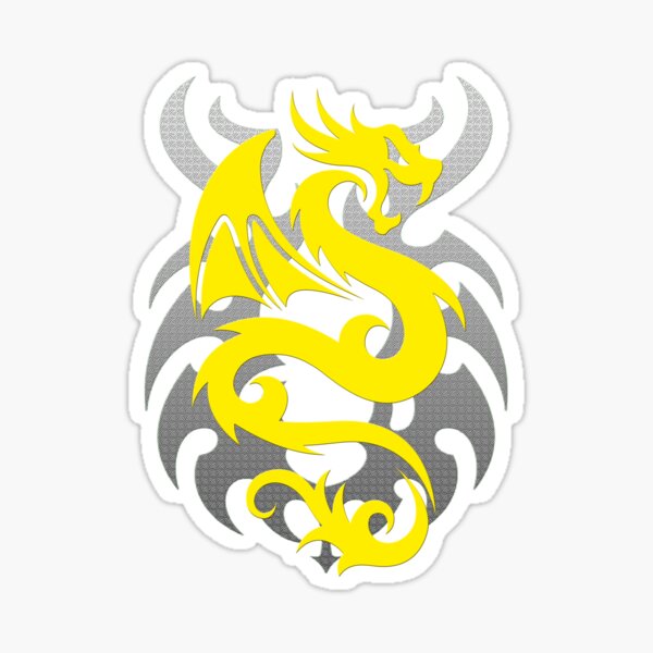 Yellow Dragon Sticker