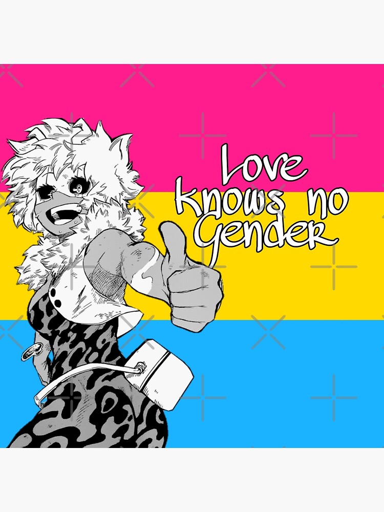 My Hero Academia Mina Ashido Pansexual Pride Flag Poster By