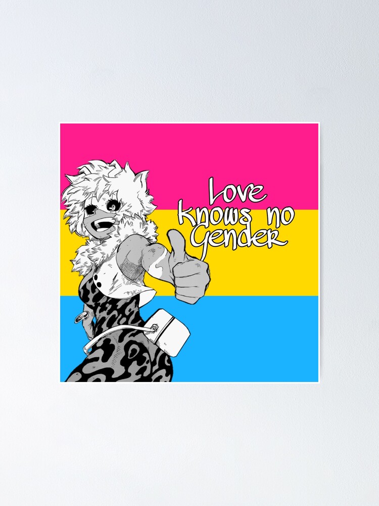 My Hero Academia Mina Ashido Pansexual Pride Flag Poster By