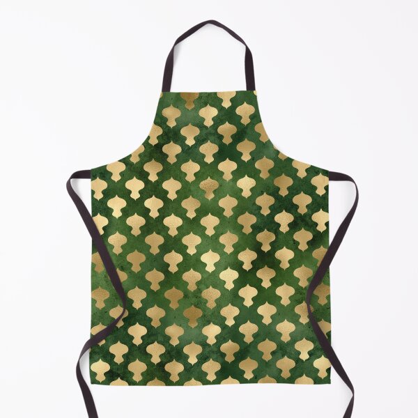 Item preview, Christmas gold foil ornament on a green background design designed and sold by AnnieHochmann.