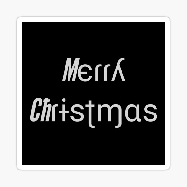 "Merry Christmas Word Art" Sticker for Sale by Daksh8290 | Redbubble