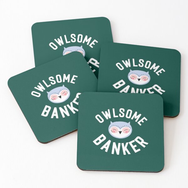 Item preview, Owlsome Banker Pun - Funny Gift Idea designed and sold by betternotes.