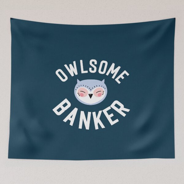 Item preview, Owlsome Banker Pun - Funny Gift Idea designed and sold by betternotes.