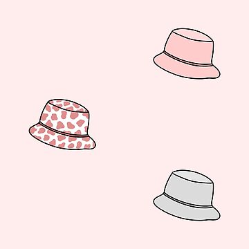 Artwork thumbnail, Pack of pink bucket hats by Pastel-PaletteD