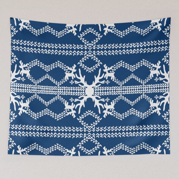Item preview, Christmas jumper pattern Blue designed and sold by malrog.