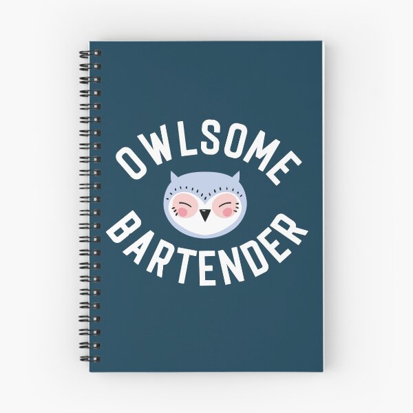 Item preview, Owlsome Bartender Pun - Funny Gift Idea designed and sold by betternotes.